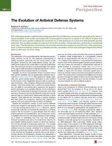 Cell-Host-Microbe_2016_The-Evolution-of-Antiviral-Defense-Systems