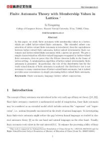 Finite Automata Theory with Membership Values in