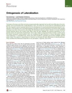 Neuron_2017_Ontogenesis-of-Lateralization
