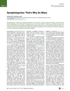 Neuron_2017_Synaptotagmins-That-s-Why-So-Many