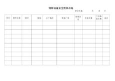 特种设备安全附件台帐表格