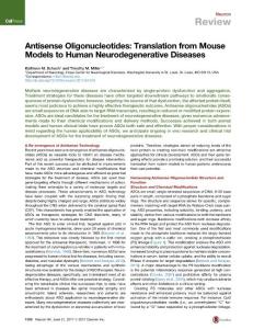 Neuron_2017_Antisense-Oligonucleotides-Translation-from-Mouse-Models-to-Human-Neurodegenerative-Diseases
