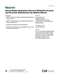 Neuron_2017_Dorsal-Raphe-Dopamine-Neurons-Modulate-Arousal-and-Promote-Wakefulness-by-Salient-Stimuli