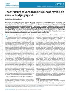 nchembio.2428-The structure of vanadium nitrogenase reveals an unusual bridging ligand