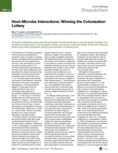 Current Biology-2017-Host–Microbe Interactions- Winning the Colonization Lottery
