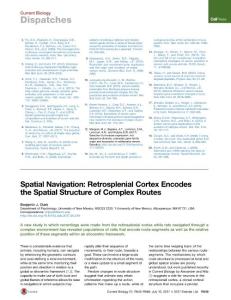 Current Biology-2017-Spatial Navigation- Retrosplenial Cortex Encodes the Spatial Structure of Complex Routes