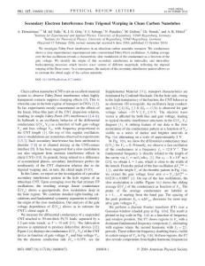 Secondary Electron Interference from Trigonal …