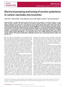 nmat4940-Electrical pumping and tuning of exciton-polaritons in carbon nanotube microcavities