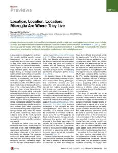 Neuron-2017-Location, Location, Location Microglia Are Where They Live