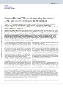 nsmb.3444-Structural basis of TIR-domain-assembly formation in MAL- and MyD88-dependent TLR4 signaling