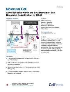 Molecular-Cell_2017_A-Phosphosite-within-the-SH2-Domain-of-Lck-Regulates-Its-Activation-by-CD45