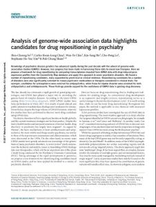 nn.4618-Analysis of genome-wide association data highlights candidates for drug repositioning in psychiatry