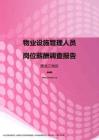 2017黑龙江地区物业设施管理人员职位薪酬报告.pdf