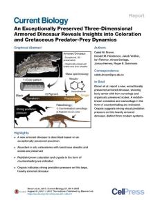 Current-Biology_2017_An-Exceptionally-Preserved-Three-Dimensional-Armored-Dinosaur-Reveals-Insights-into-Coloration-and-Cretaceous-Predator-Prey-Dynam