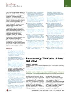 Current-Biology_2017_Palaeontology-The-Cause-of-Jaws-and-Claws