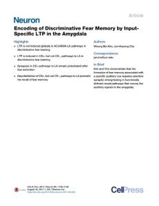 Neuron_2017_Encoding-of-Discriminative-Fear-Memory-by-Input-Specific-LTP-in-the-Amygdala