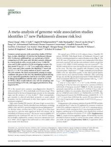 ng.3955-A meta-analysis of genome-wide association studies identifies 17 new Parkinson´s disease risk loci