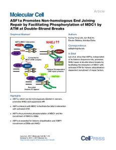 ASF1a-Promotes-Non-homologous-End-Joining-Repair-by-Facilitating-Phosphorylation-of-MDC1-by-ATM-at-Double-Strand-Breaks_2017_Molecular-Cell