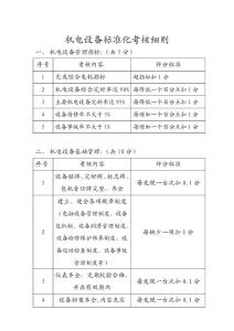 機電設備標準化考核細則