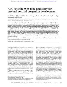 Genes Dev.-2017-Nakagawa-1679-92-APC sets the Wnt tone necessary for cerebral cortical progenitor development-1