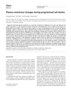 cr2017133a-Plasma membrane changes during programmed cell deaths
