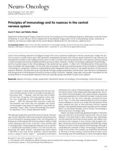 principles of immunology and its nuances in the central nervous system
