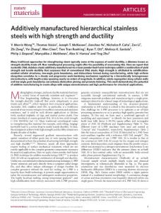 nmat5021-Additively manufactured hierarchical stainless steels with high strength and ductility
