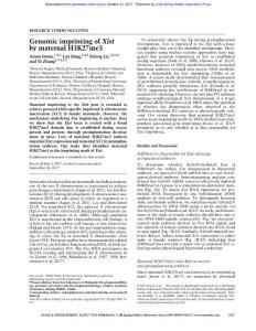 Genes Dev.-2017-Inoue-1927-32-Genomic imprinting of Xist by maternal H3K27me3
