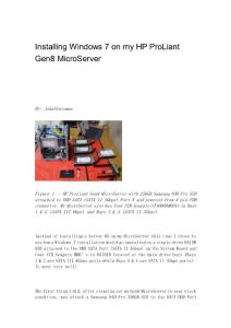 Installing Windows 7 on my HP ProLiant Gen8 MicroServer