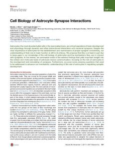 Cell-Biology-of-Astrocyte-Synapse-Interactions_2017_Neuron