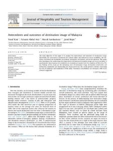 antecedents and outcomes of destination image of malaysia