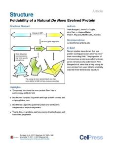 Foldability-of-a-Natural-De-Novo-Evolved-Protein_2017_Structure