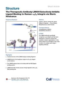 The-Therapeutic-Antibody-LM609-Selectively-Inhibits-Ligand-Bindin_2017_Struc