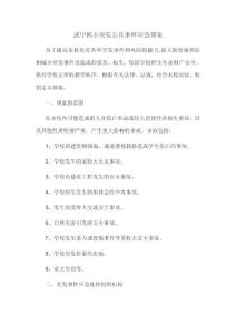 學校各種應急預案