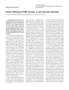 cr2017154-Avian influenza H7N9 viruses- a rare second warning