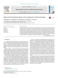 Study-of-cell-irregularity-effects-on-the-compression-of-closed-cell-foams_2018_International-Journal-of-Mechanical-Sciences