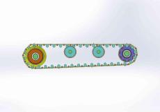 板鏈輸送帶-正視