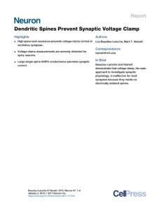 Dendritic-Spines-Prevent-Synaptic-Voltage-Clamp_2017_Neuron