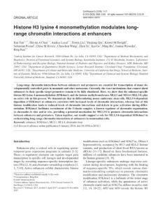 cr20181-Histone H3 lysine 4 monomethylation modulates long-range chromatin interactions at enhancers