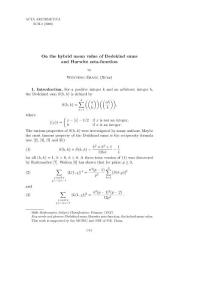aa9226_On the hybrid mean value of Dedekind sums and Hurwitz zeta-function