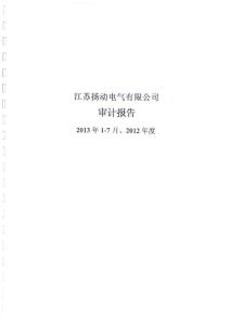 江蘇揚動電氣有限公司審計報告（2019年1-7月、2019年度） .pdf