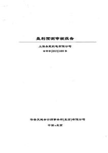 上海永乾機電有限公司盈利預(yù)測審核報告.pdf