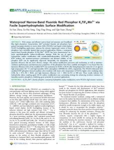 Waterproof K2TiF6:Mn4+