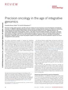 nbt.4017-Precision oncology in the age of integrative genomics