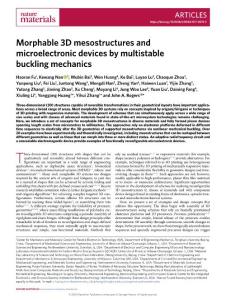 nmat-2018-Morphable 3D mesostructures and microelectronic devices by multistable buckling mechanics