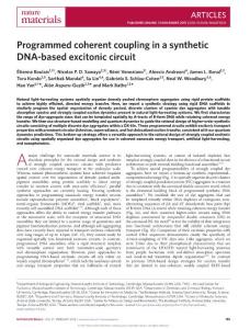 nmat5033-Programmed coherent coupling in a synthetic DNA-based excitonic circuit