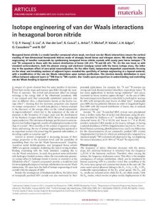 nmat5048-Isotope engineering of van der Waals interactions in hexagonal boron nitride