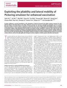 nmat5057-Exploiting the pliability and lateral mobility of Pickering emulsion for enhanced vaccination