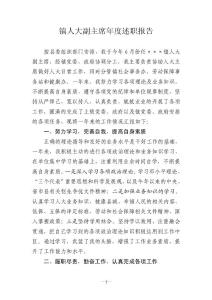 鎮人大副主席年度述職報告