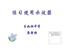 高考物理練習(xí)使用示波器